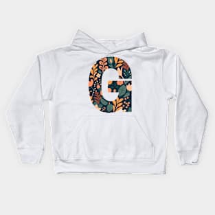 Whimsical Floral Letter G Kids Hoodie